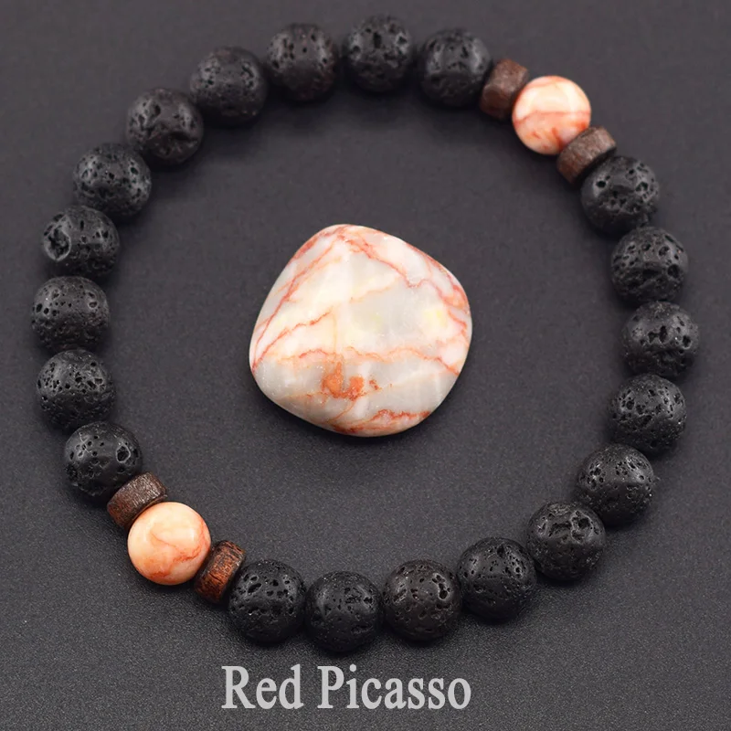 Men's Tiger Eye and Volcanic Stone Bracelet — Natural Yellow Black Beads | 4.8/5 — 8,500+ Bought - Image 19