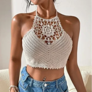 Women's Retro Crop Top — Hollow Tassel Spaghetti Strap Sexy Cami | 4.8/5 — 9,500+ Bought