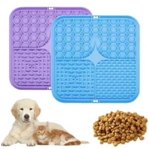 Silicone Pet Lick Mat — Suction Cup Slow Feeder Boredom Buster for Dogs and Cats | 5.0/5 — 10,000+ Bought