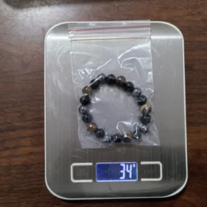 Men's Black Obsidian Hematite Tiger Eye Bracelet — Natural Stone | 5.0/5 — 8,900+ Bought
