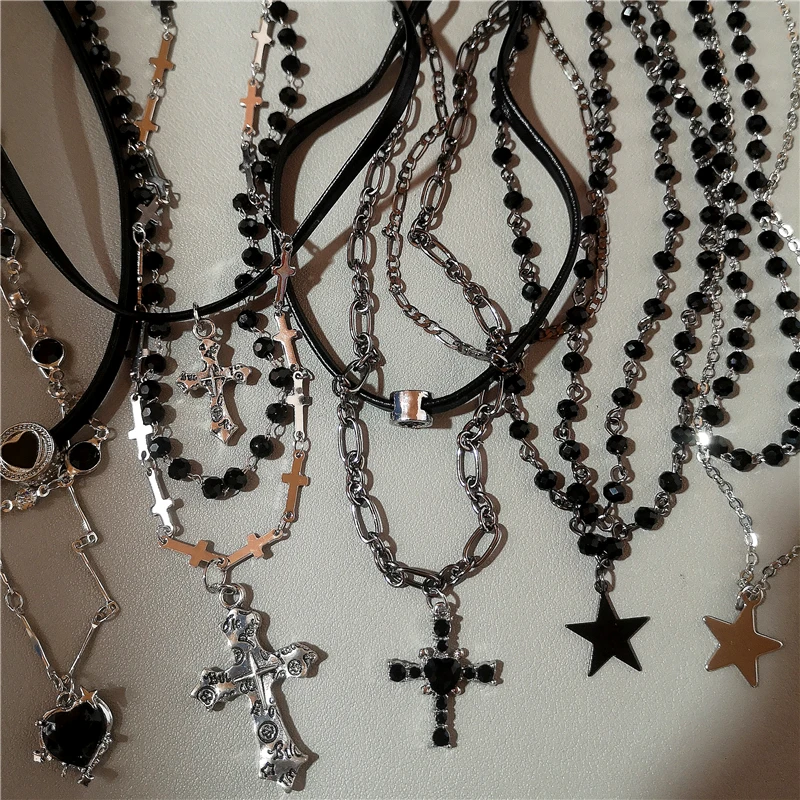 Men's Punk Star Heart Cross Double Layer Necklace — Personalized | 4.8/5 — 8,500+ Bought - Image 3