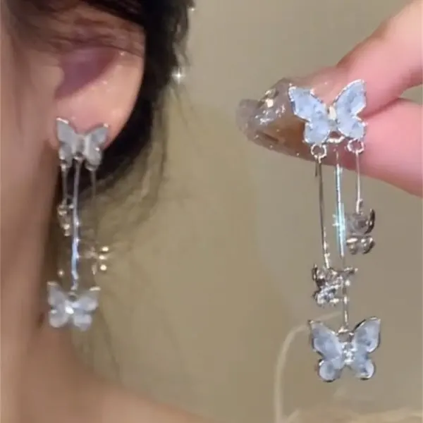 Women's Purple Butterfly Glass Tassel Earrings — Elegant Long Drop Style | 5.0/5 — 10,000+ Bought - Image 12