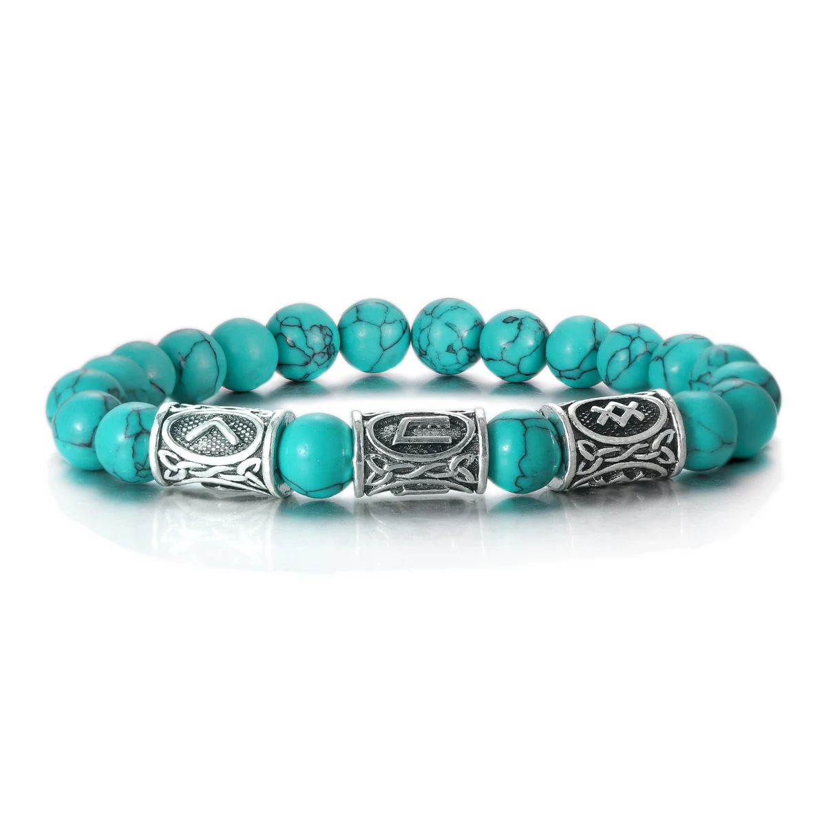 Men's Norse Viking Runes Natural Stone Bracelet — 8mm Lava Obsidian | 4.8/5 — 8,500+ Bought - Image 27
