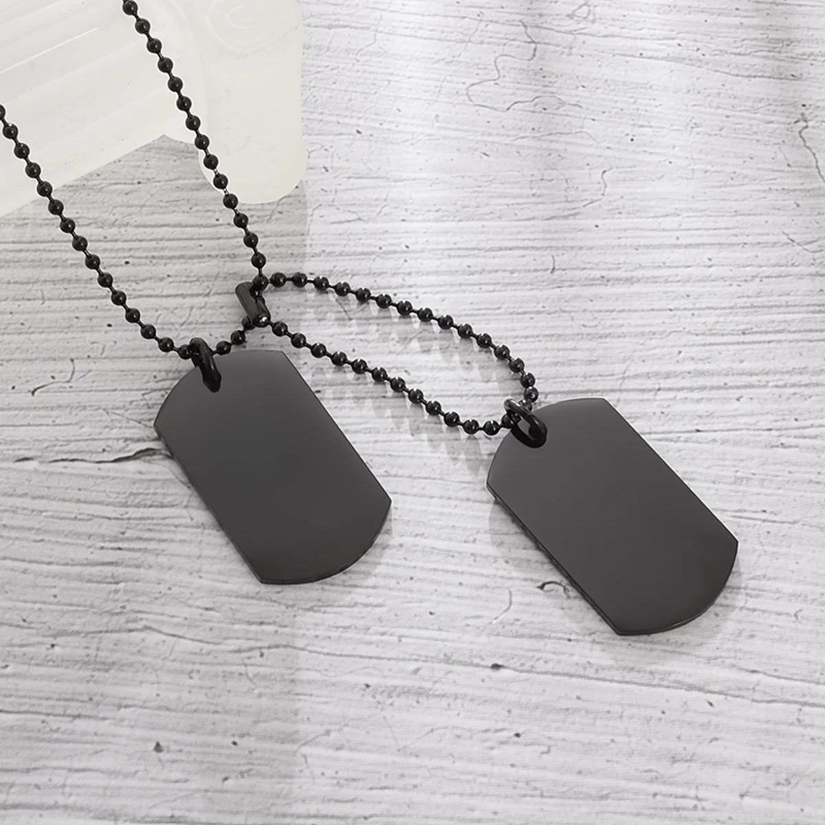 Men's Rectangular Double Dog Tag Military ID Tag Necklace | 5.0/5 — 8,900+ Bought - Image 5