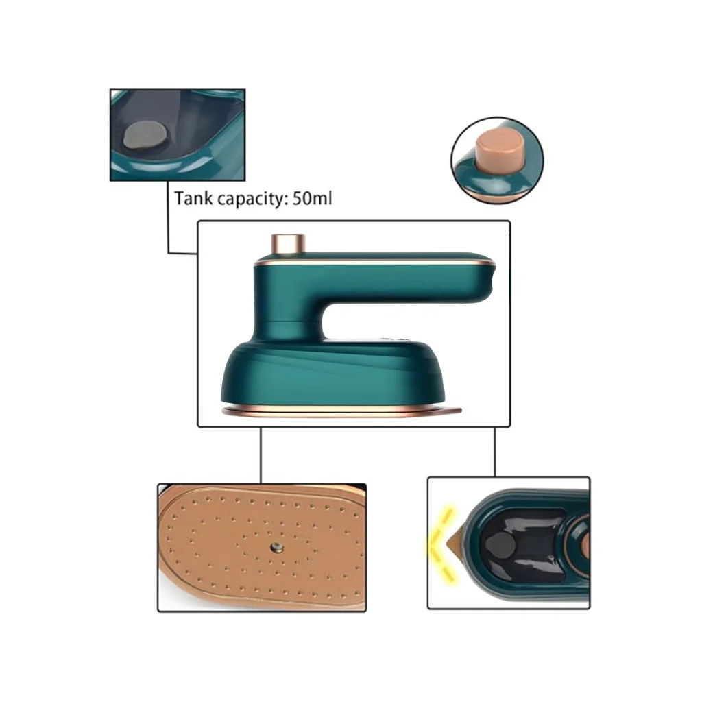 Mini Ferro De Passar Roupas A Vapor Para Viagem | Elétrico Portátil Pequeno/Casa -Bivolt - Image 5