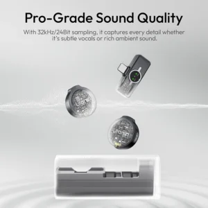 Ulanzi A21 Dual Wireless Lavalier Microphone — Recording and Transmission System | 4.9/5 — 7,800+ Bought