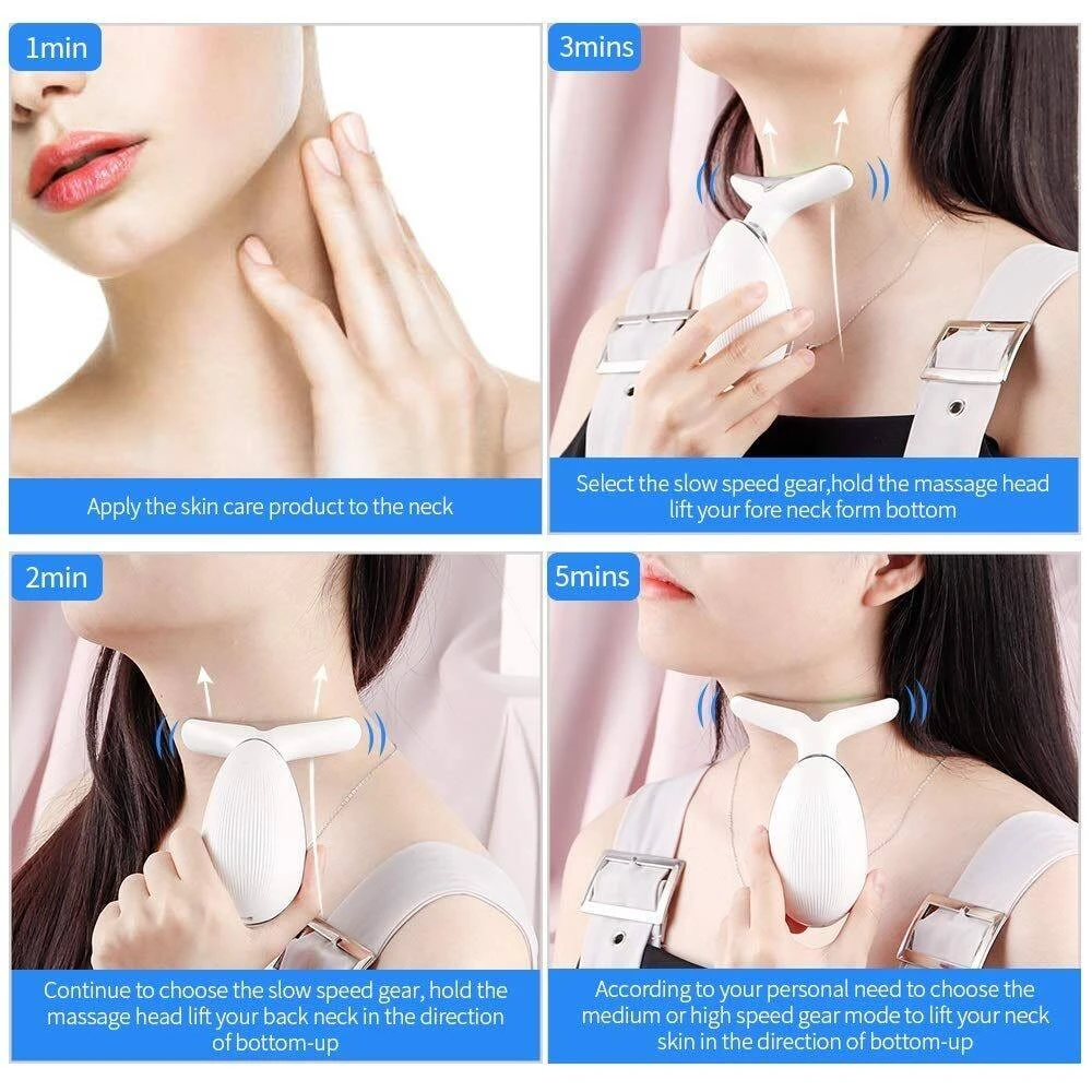 Dispositivo de levantamento facial pescoço facial olho massagem introdutor microcorrente rejuvenescimento da pele anti envelhecimento dispositivo beleza rosto massageador - Image 4