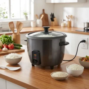 1.8L Multifunctional Mini Rice Cooker 3 Cups Family Capacity Stainless Steel Chassis Heating Household Electric Rice Cooker with
