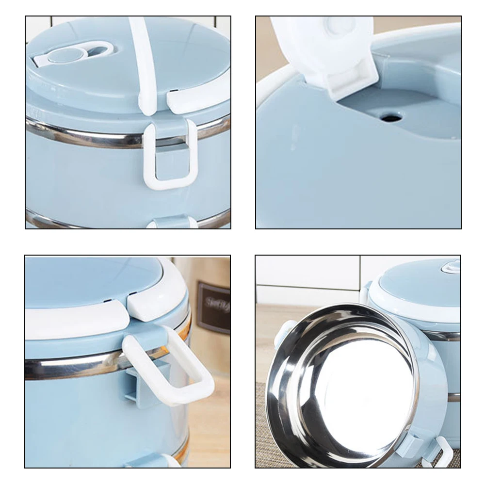 Portable Insulated Lunch Box 304 Stainless Steel Thermal Bento Box Leak Proof Microwave Safe Salad Food Container Box - Image 5