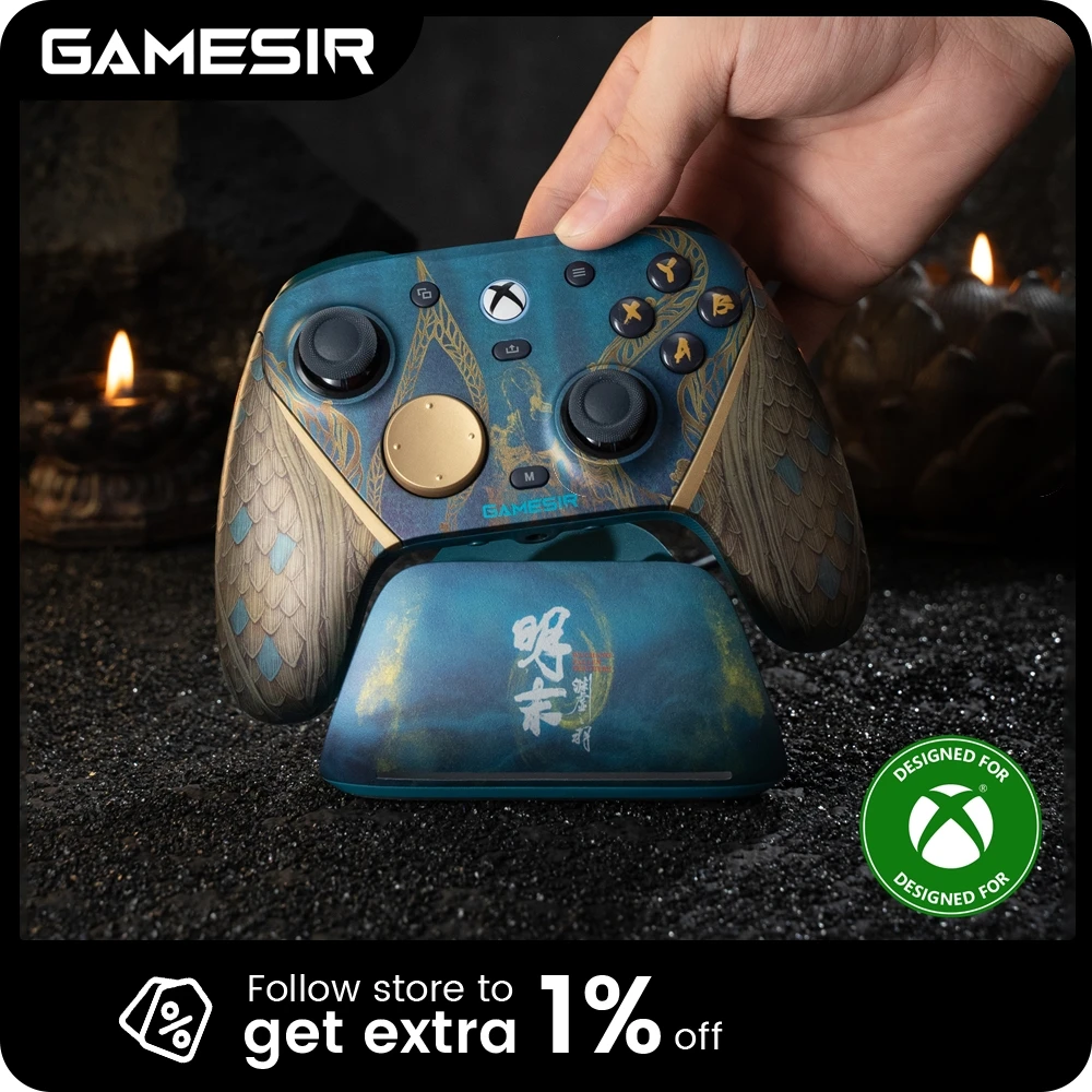 Controle Sem Fio GameSir G7 Pro Wuchang para Xbox – Base de Carregamento, Joystick TMR, Gatilho com Efeito Hall, Faceplate Intercambiável