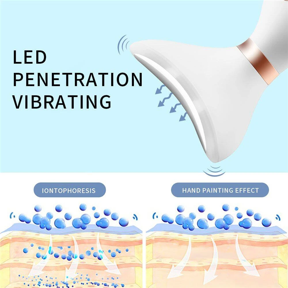 Dispositivo de levantamento facial pescoço facial olho massagem introdutor microcorrente rejuvenescimento da pele anti envelhecimento dispositivo beleza rosto massageador - Image 2
