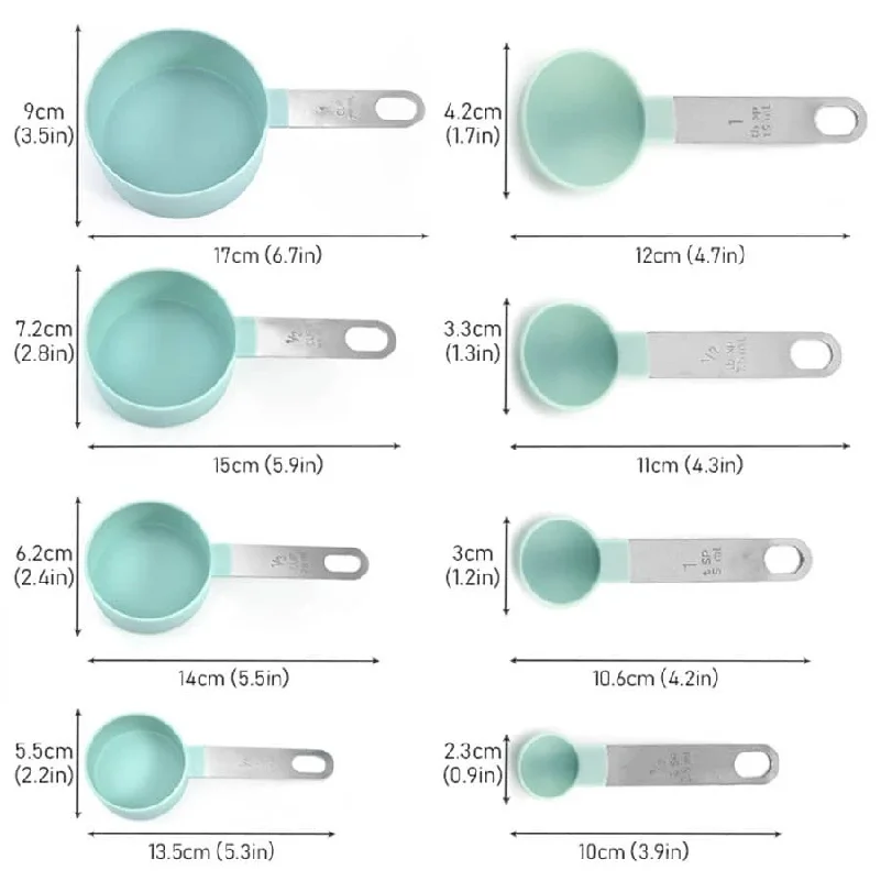 8PCS Measuring Cups & Spoons Set — Stainless Steel Handle Kitchen Baking Tools | ⭐4.7/5 — 200+ Sold - Image 6