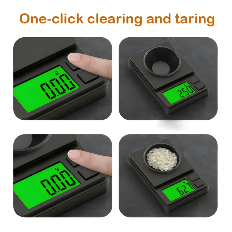 Precision Pocket Scale 1000g x 0.1g — Digital Gram Food Jewelry Scale with Backlit LCD | 4.6/5 — 100K+ Bought - Image 3