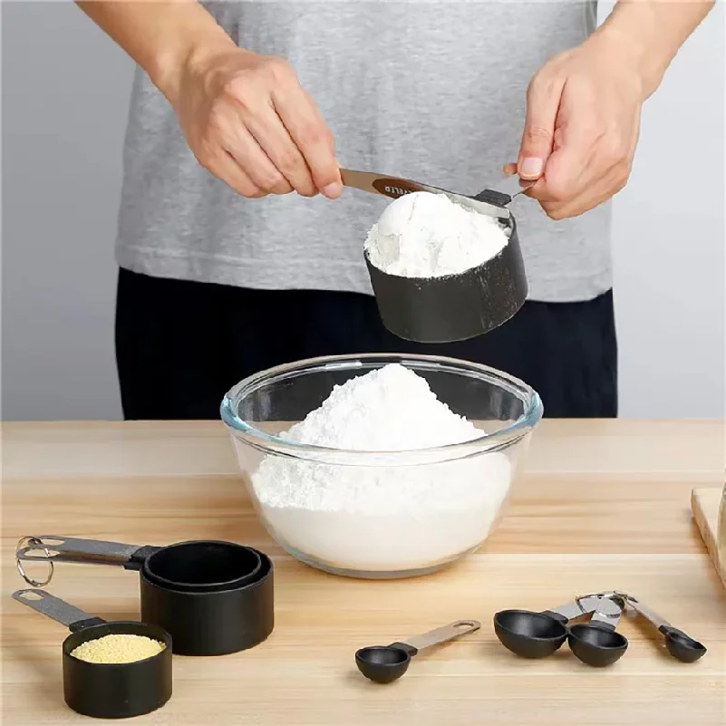 8PCS Measuring Cups & Spoons Set — Stainless Steel Handle Kitchen Baking Tools | ⭐4.7/5 — 200+ Sold - Image 4