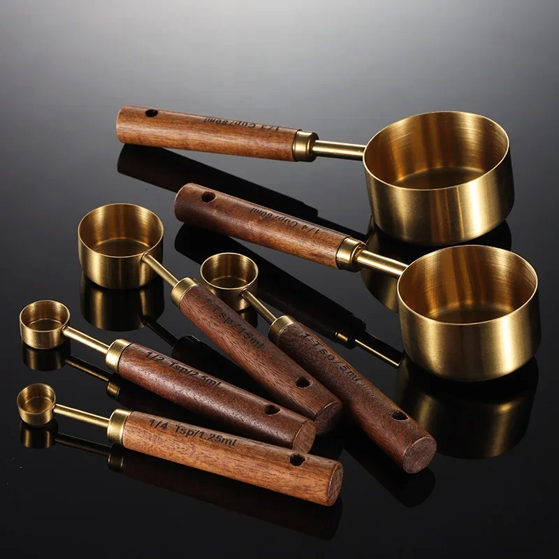 4Pcs Stainless Steel Measuring Cups & Tablespoons — Kitchen Baking Essential
